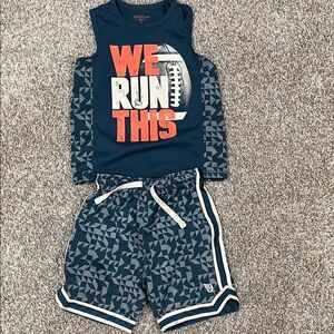 Carter's Blue Long Sleeve Tee and Shorts Set